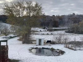 Excited for the first snowfall of the season.