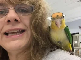 Visit our little guy at the aviary today
