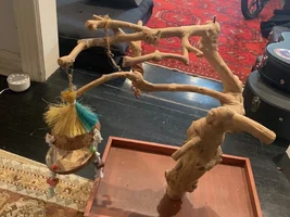 Java tree wood play stand