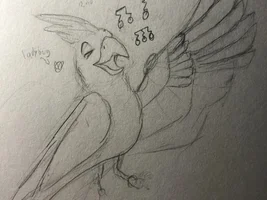 Sends birds- I can draw them (I think)