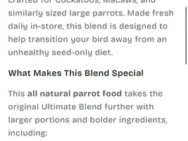 Macaw poop & diet