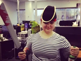 I'm a real pirate because I have a real parrot!